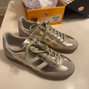 Gola Metallic Gold and Silver Sneakers